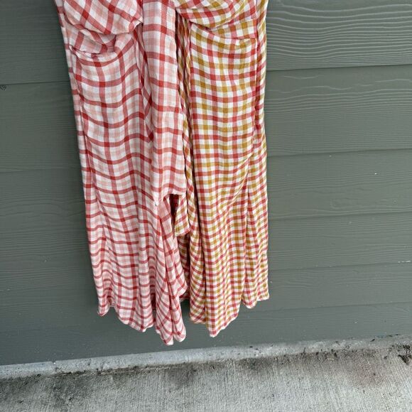 Anthropologie Pink and Cream Plaid Midi Dress - Picture 5 of 8